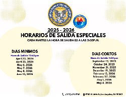 Special Dismissal Schedule